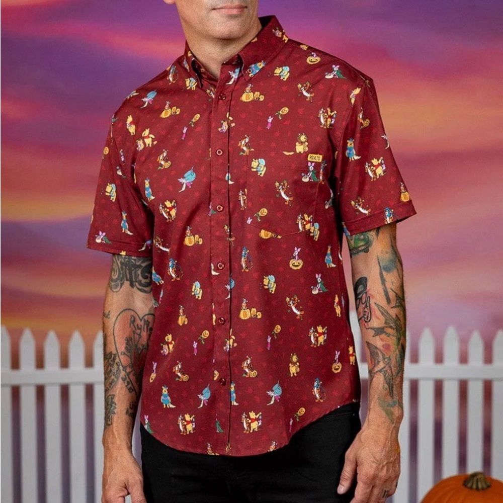 Disney Rsvlts Winnie The Pooh Tricks and Honey Treats Shirt Maroon Large NWT